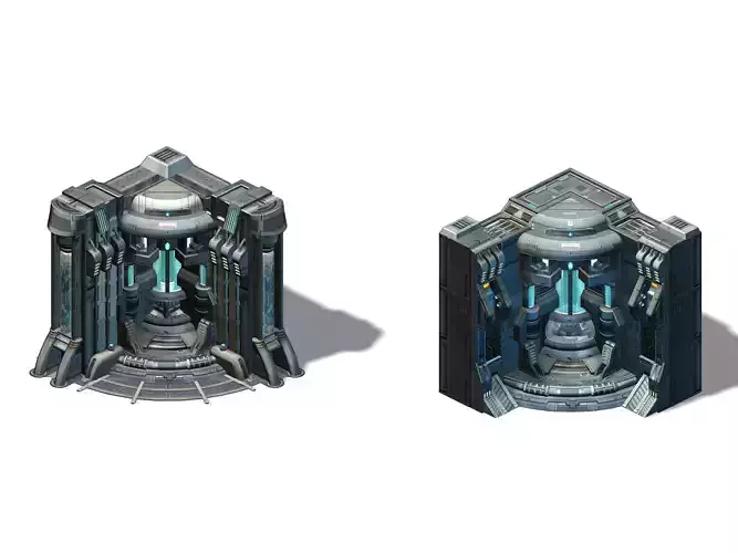 Sci Fi Building-connection wall 01