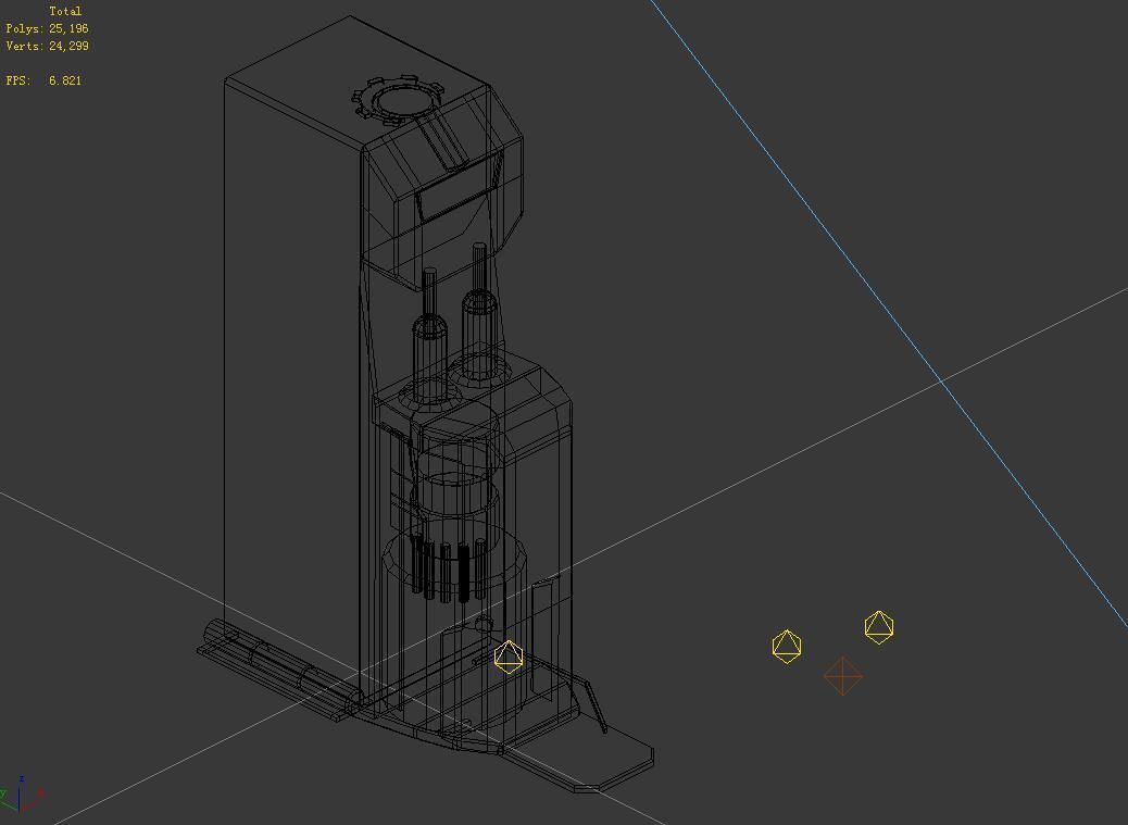 Sci Fi Building-connection wall 03 3D model_2
