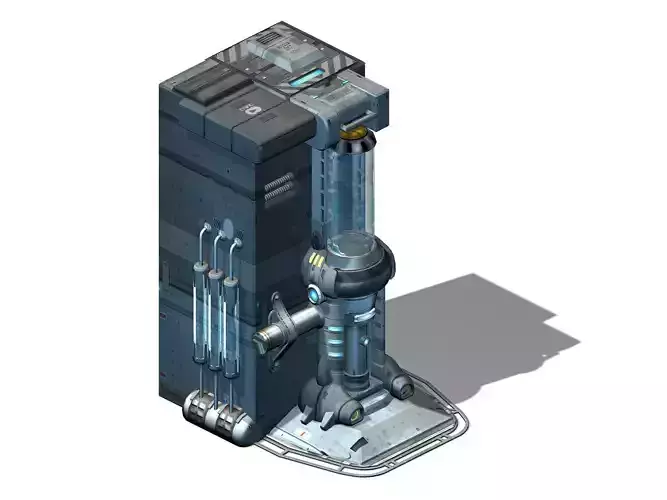 Sci Fi Building-Connection Wall 04