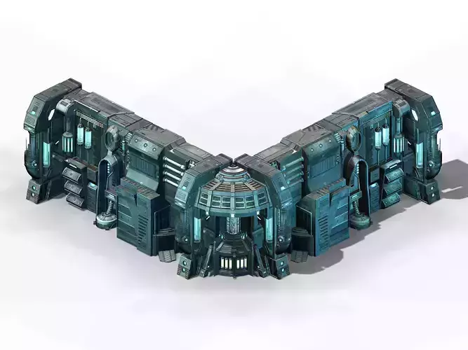 Sci Fi Building-connecting wall 08