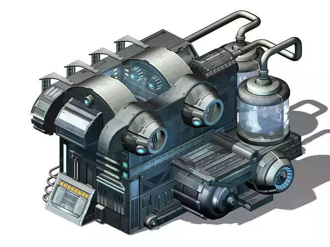 Sci Fi Building-Connection Wall 09