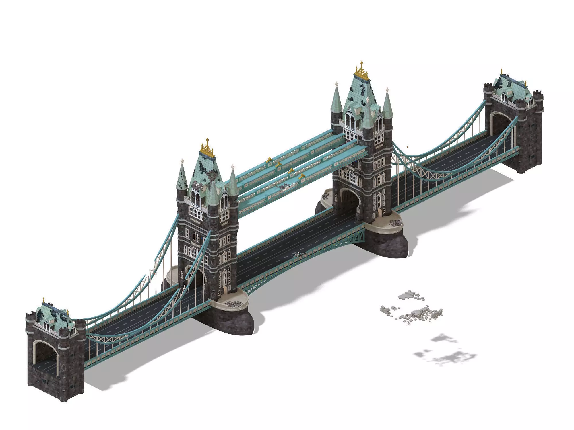 Sci Fi Building-London Tower Bridge 01 3D model_0