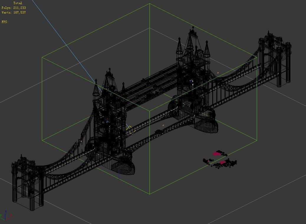 Sci Fi Building-London Tower Bridge 01 3D model_1