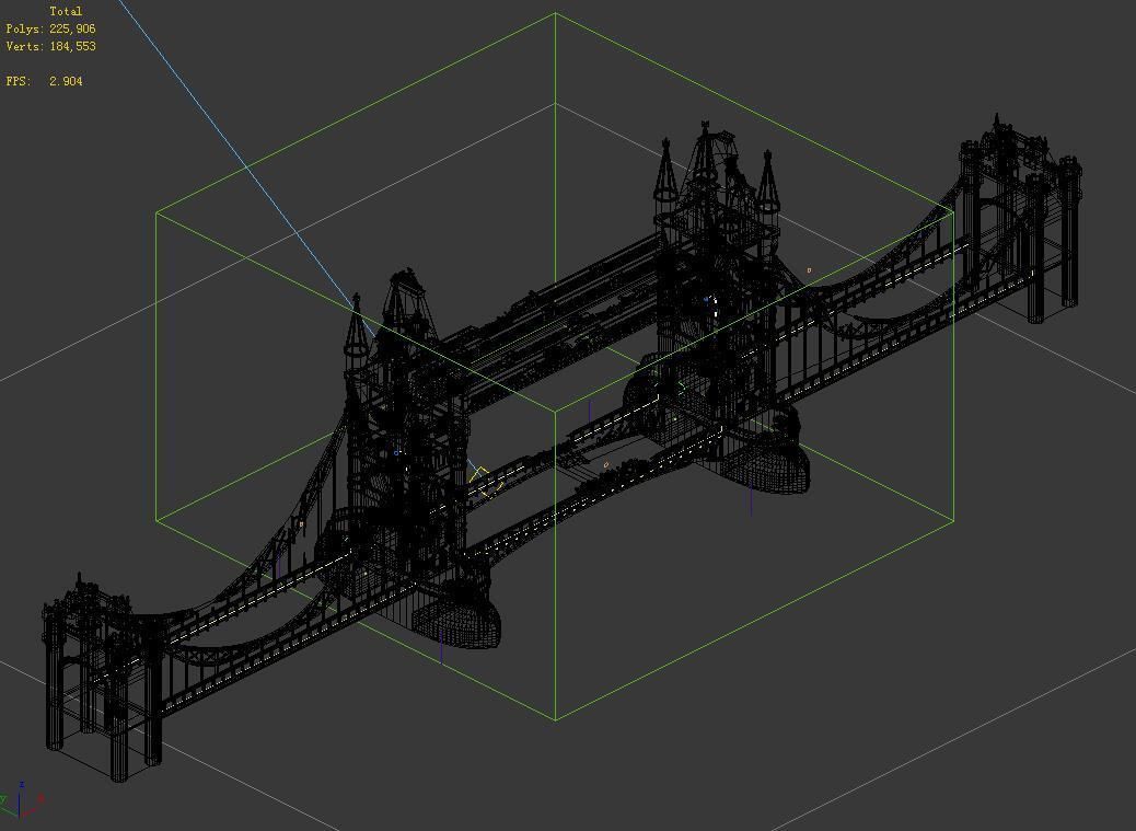 Sci Fi Building-London Tower Bridge 02 3D model_2