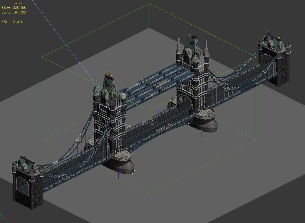Sci Fi Building-London Tower Bridge 02 3D model_1