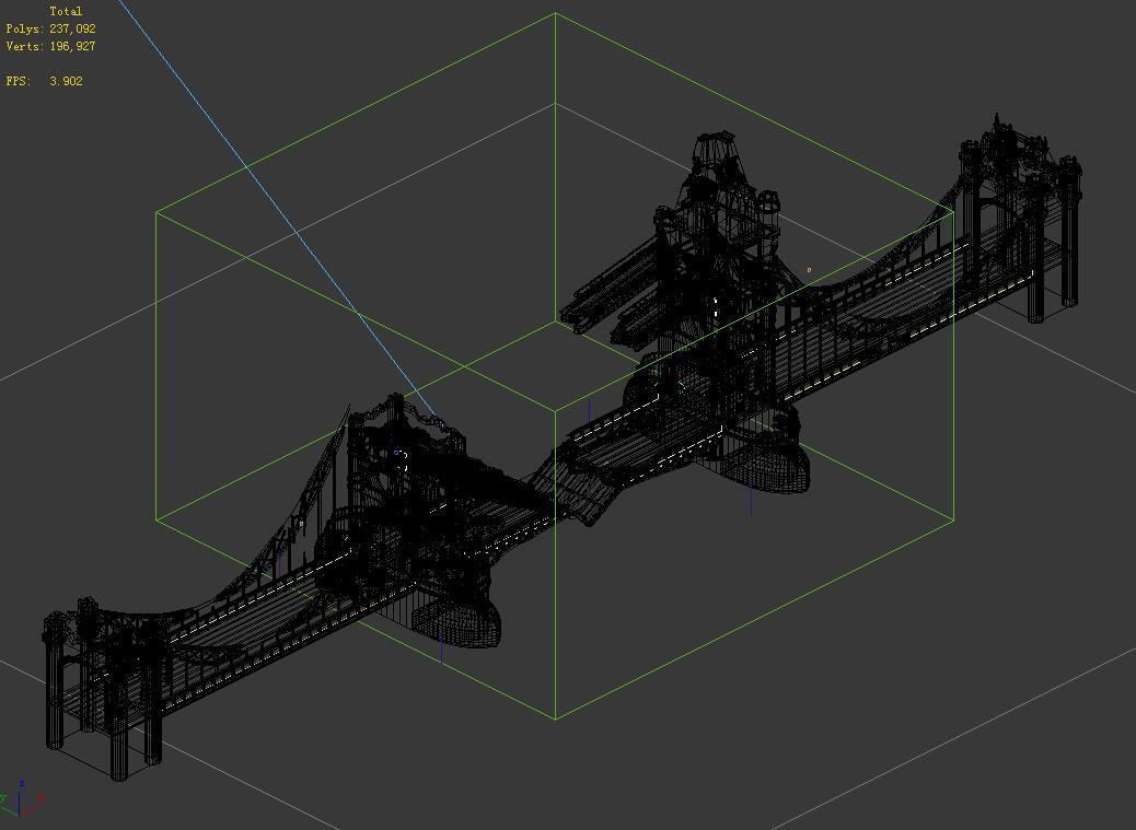 Sci Fi Building-London Tower Bridge 03 3D model_2