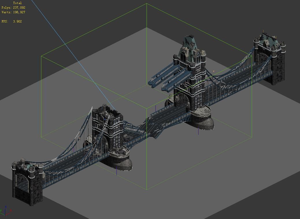 Sci Fi Building-London Tower Bridge 03 3D model_1