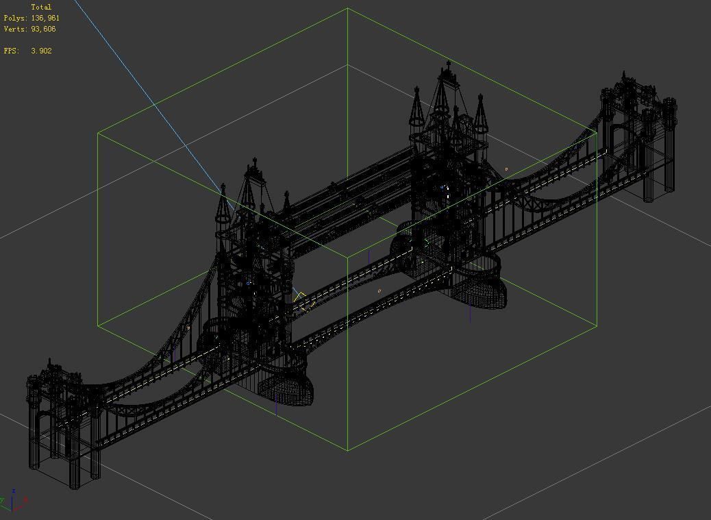 Sci Fi Building-London Tower Bridge 04 3D model_1