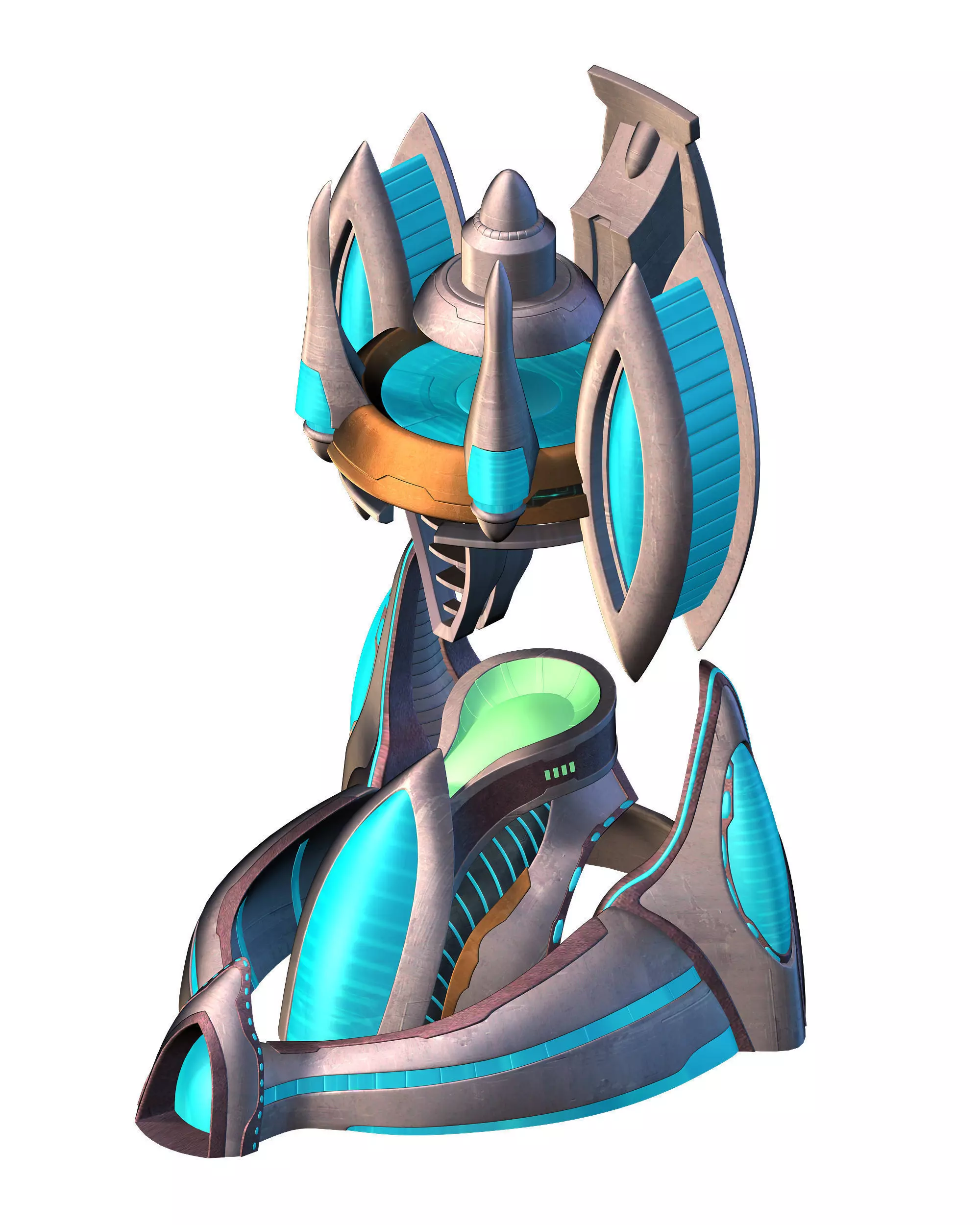 Sci Fi Building-Energy Column 01 3D model_0