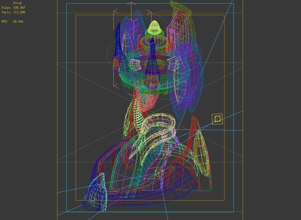 Sci Fi Building-Energy Column 01 3D model_2