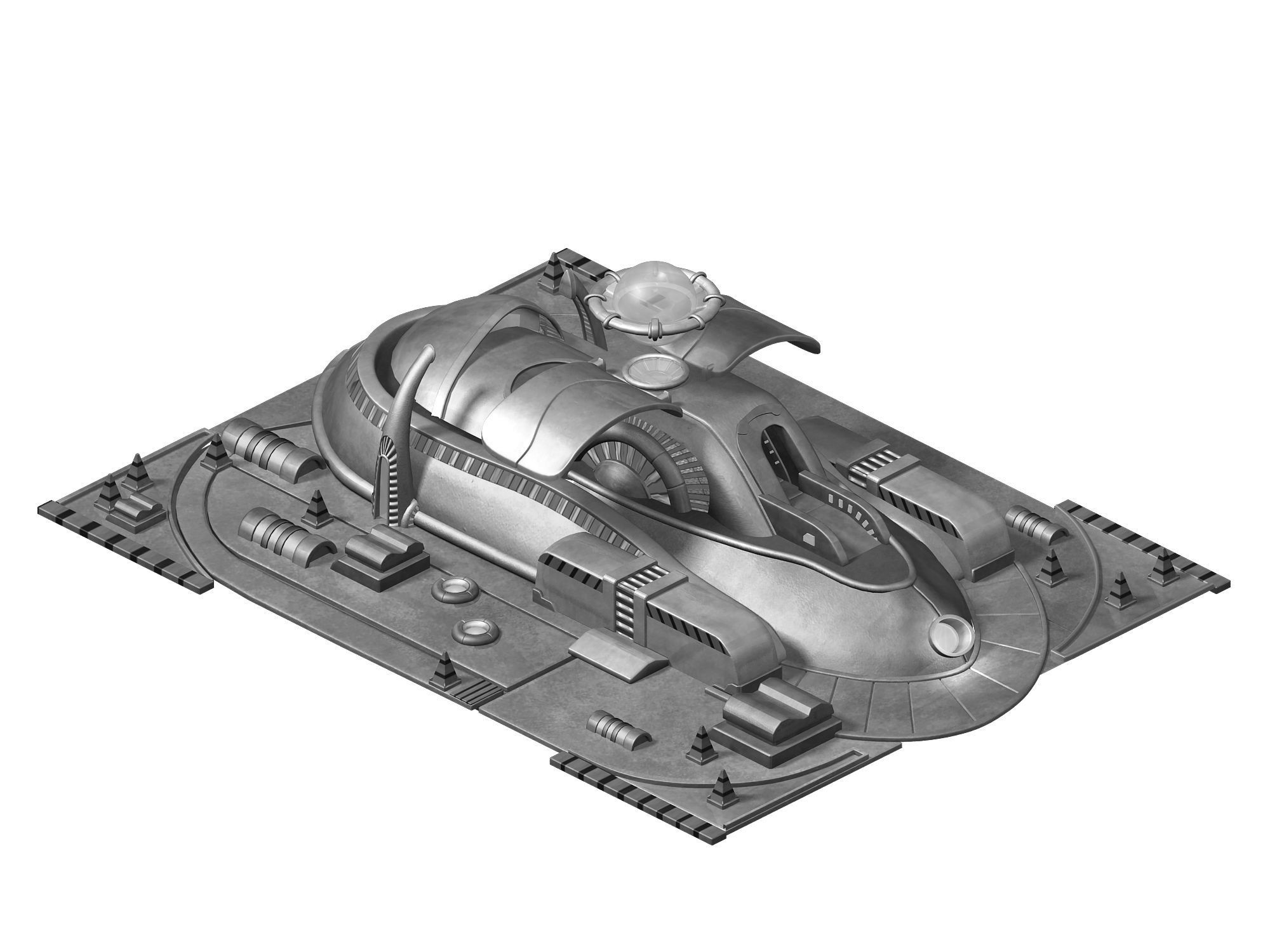 Sci Fi Building-Government Center 01 3D model_3