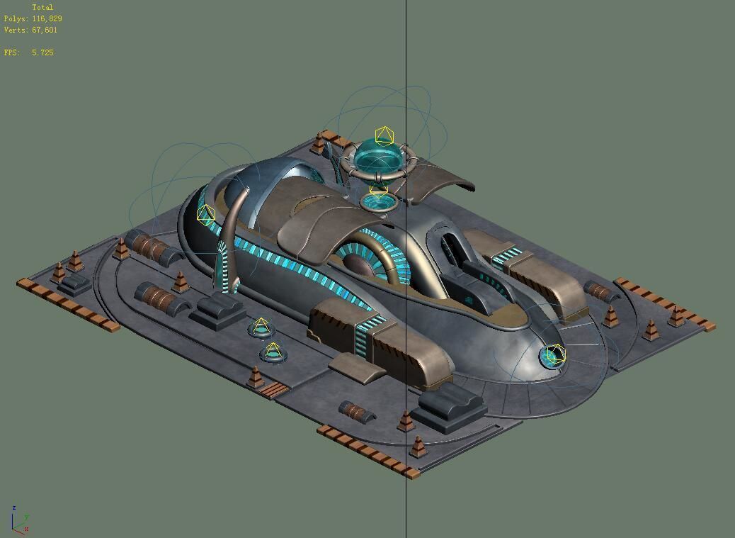 Sci Fi Building-Government Center 01 3D model_1