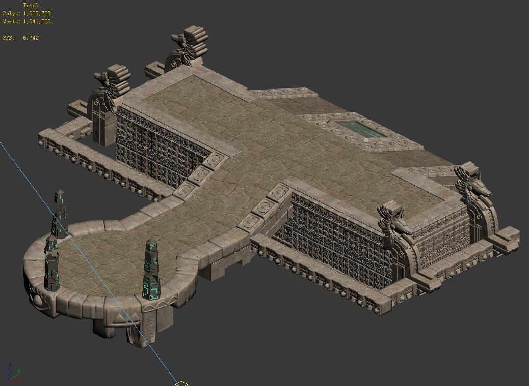 Egypt - Ruins - Platform 01 3D model_2