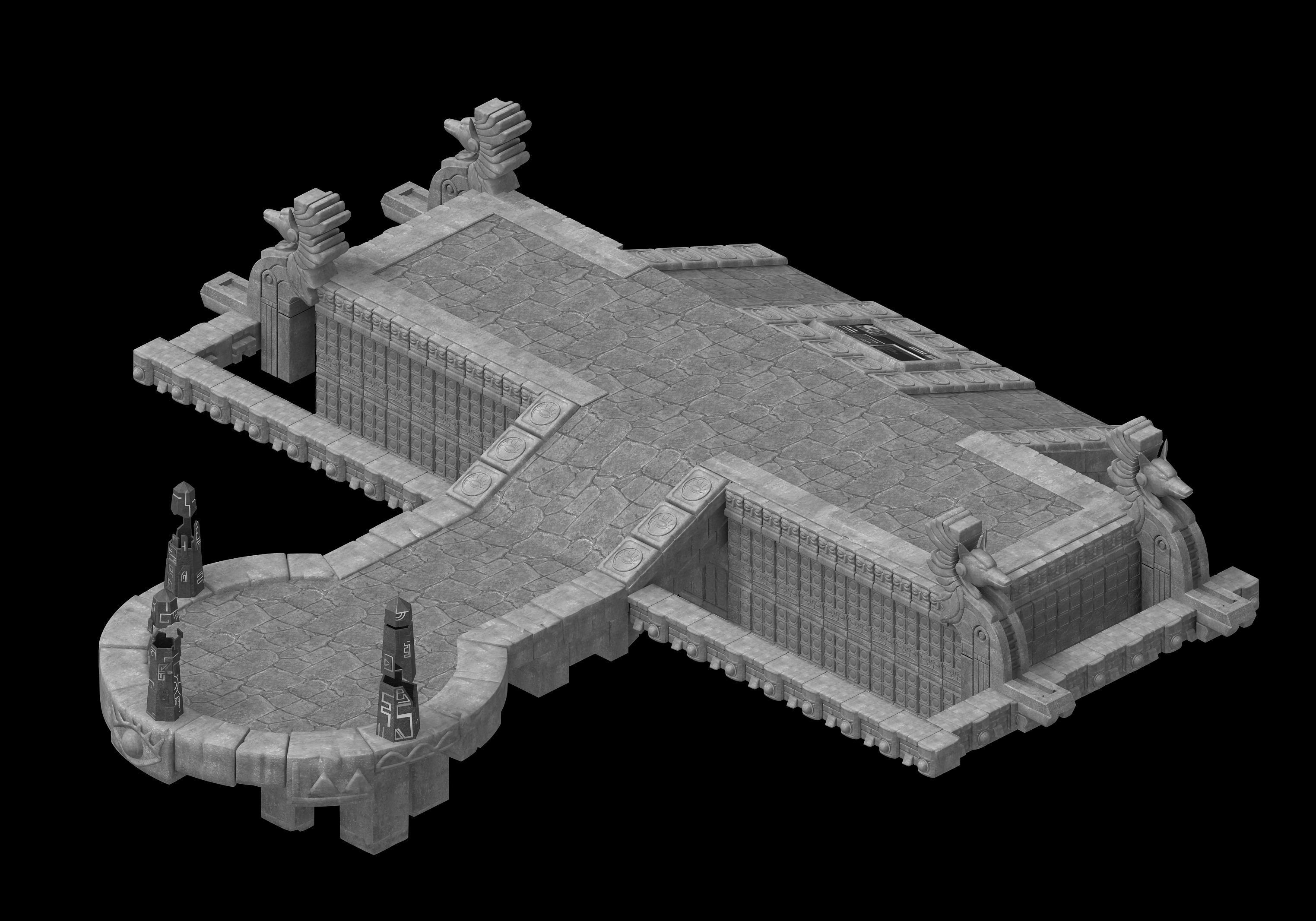 Egypt - Ruins - Platform 01 3D model_4