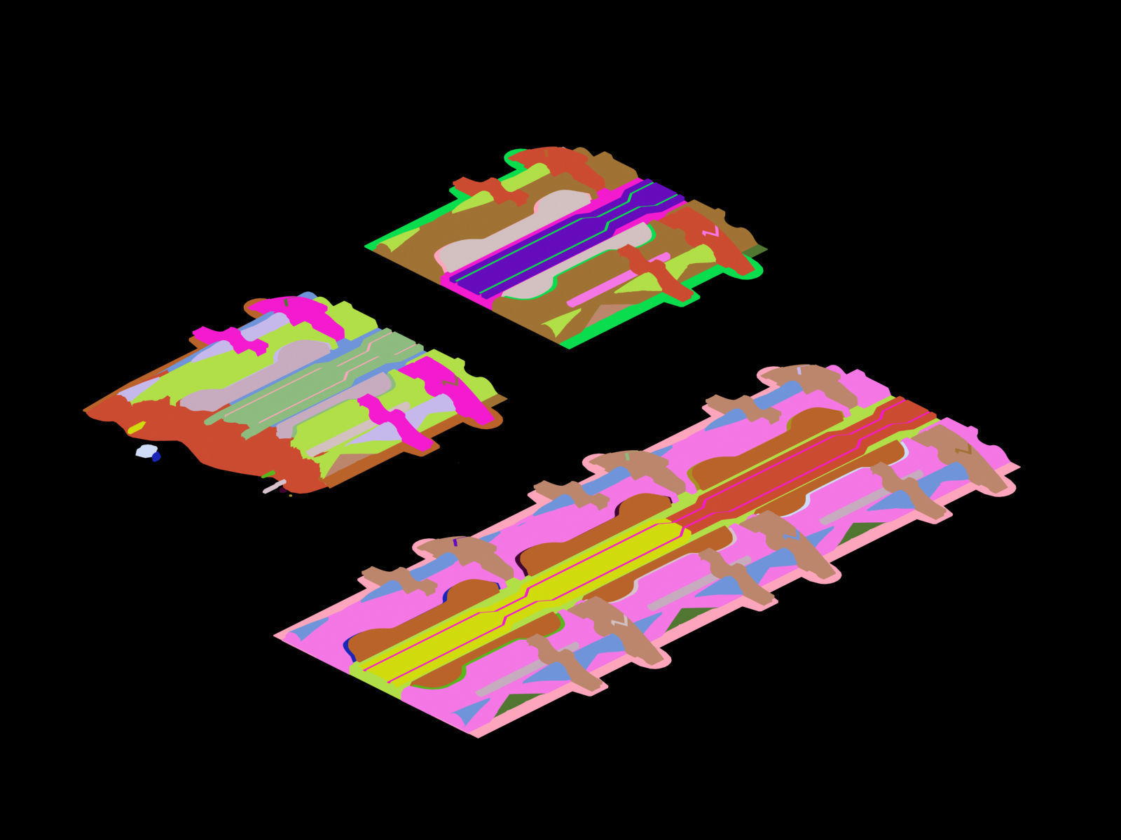 Mining field - maglev transport track 01 3D model_6