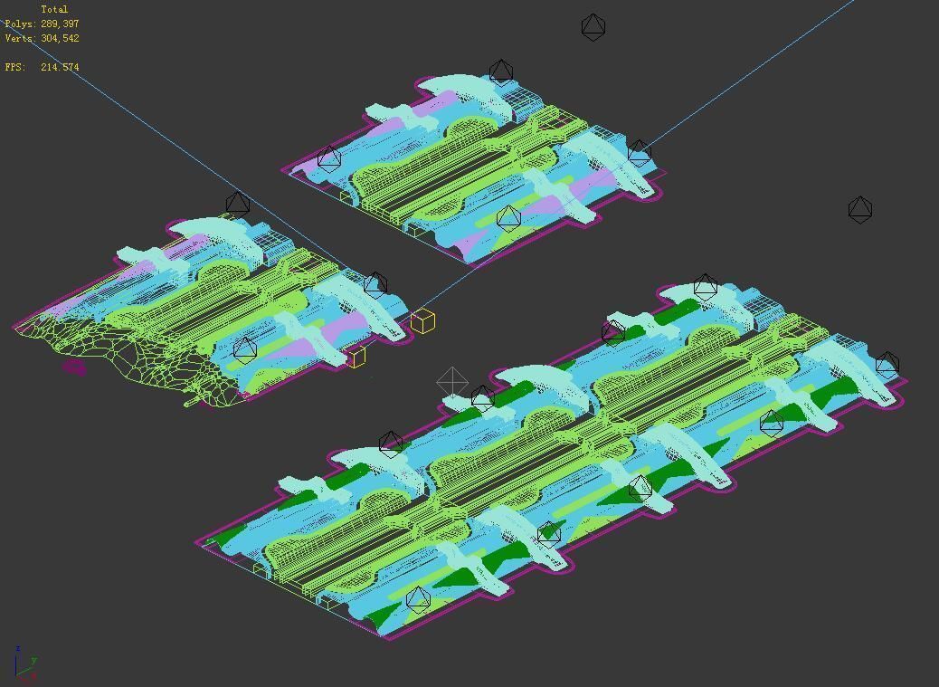 Mining field - maglev transport track 01 3D model_8