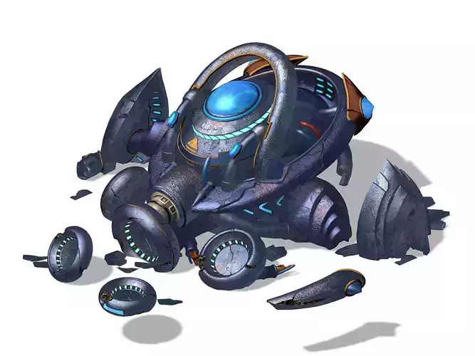 Mining yard - damage - mining machinery 01