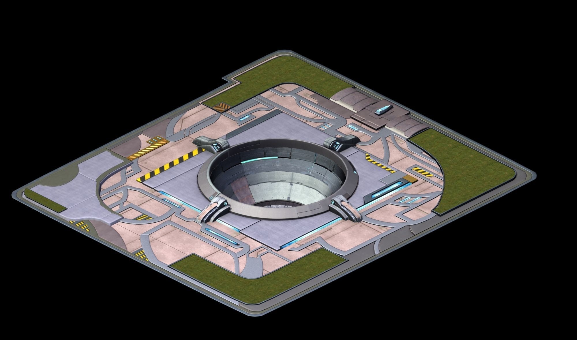 City State Construction - Spaceship Launch 3D model_3