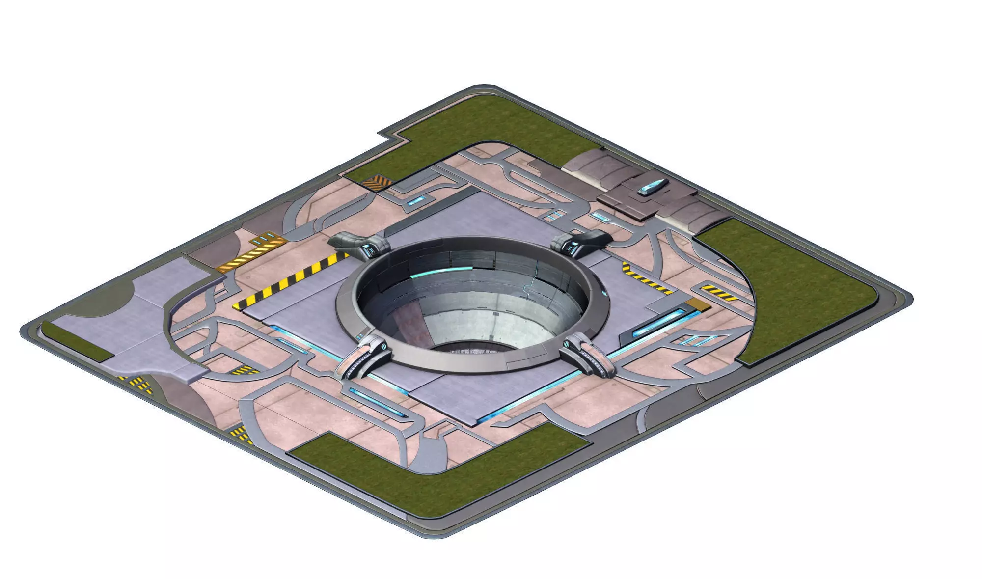 City State Construction - Spaceship Launch 3D model_0