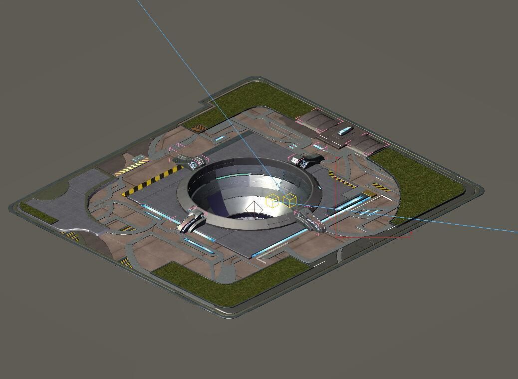 City State Construction - Spaceship Launch 3D model_1