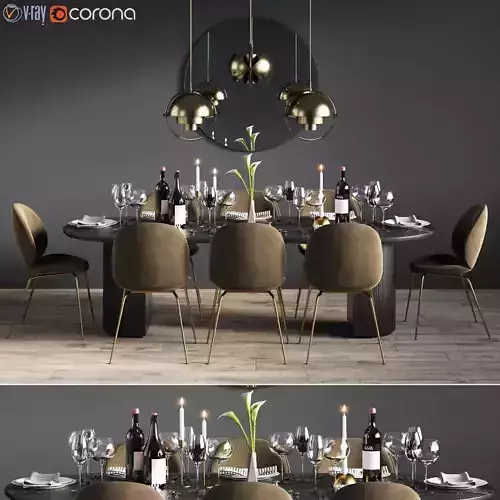 Dinning Set 08 3D model