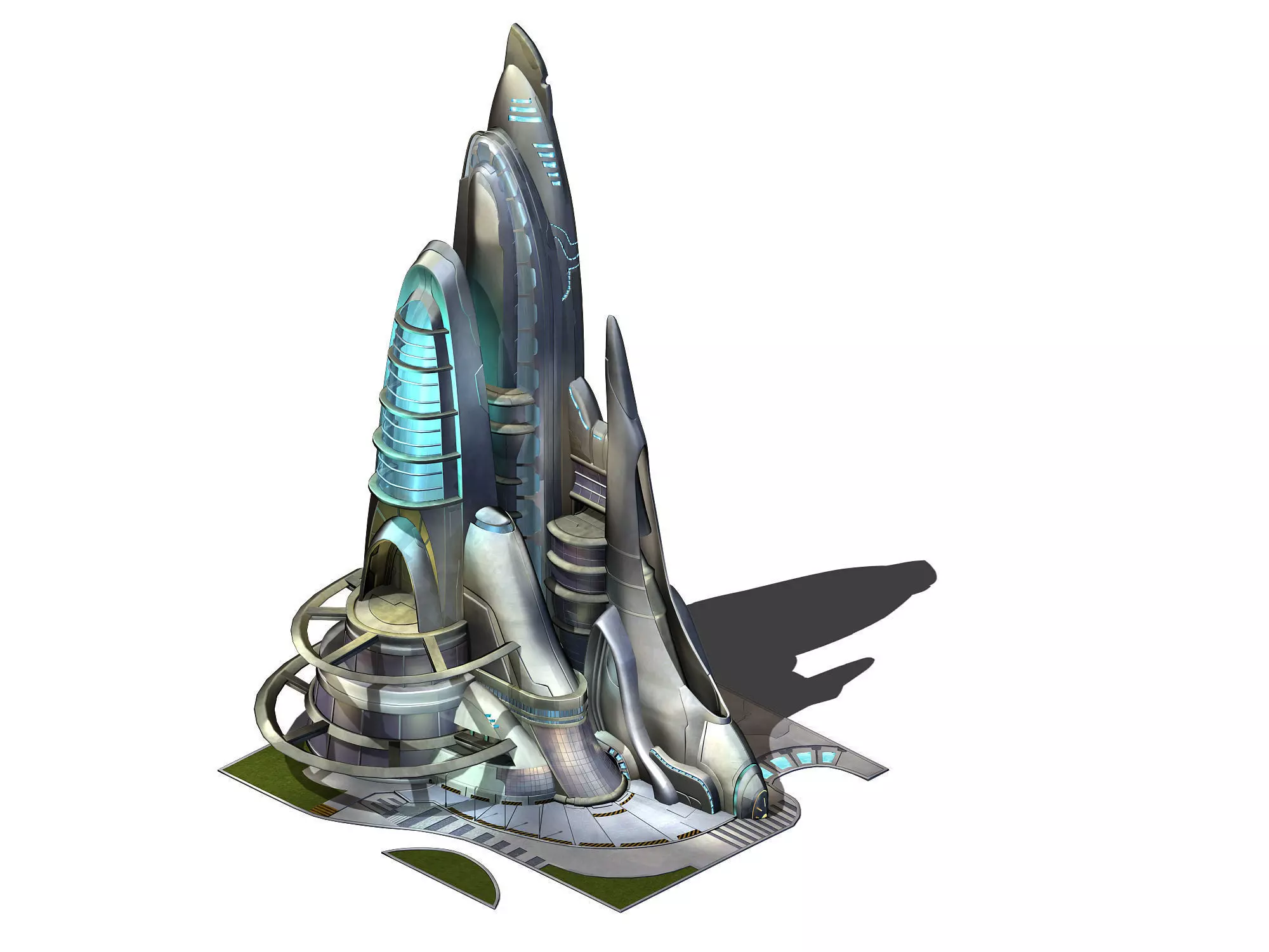 City State Building - Fleet Robot Factory 05 3D model_0