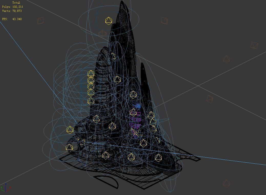 City State Building - Fleet Robot Factory 05 3D model_2