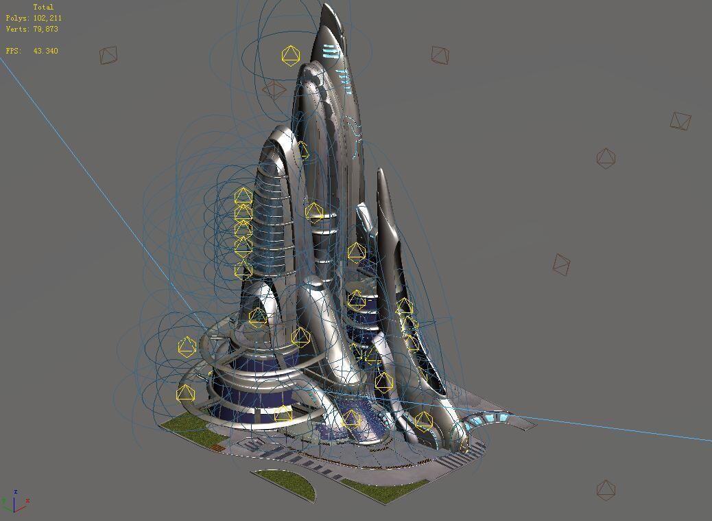 City State Building - Fleet Robot Factory 05 3D model_1