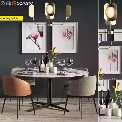 Dinning Set 07 3D model