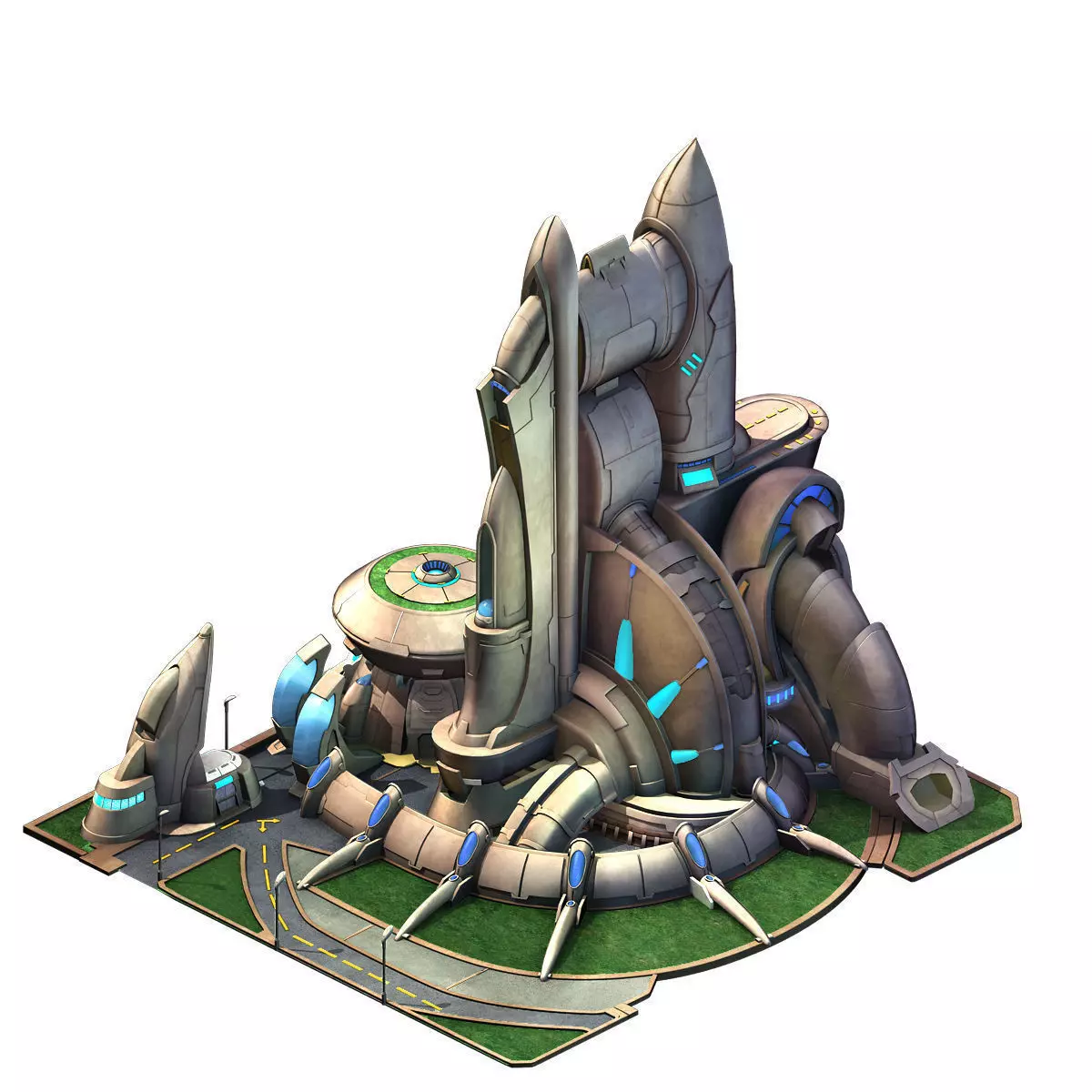 City State Fleet - Landlord Building Fine Line Drawing 07 3D model_0