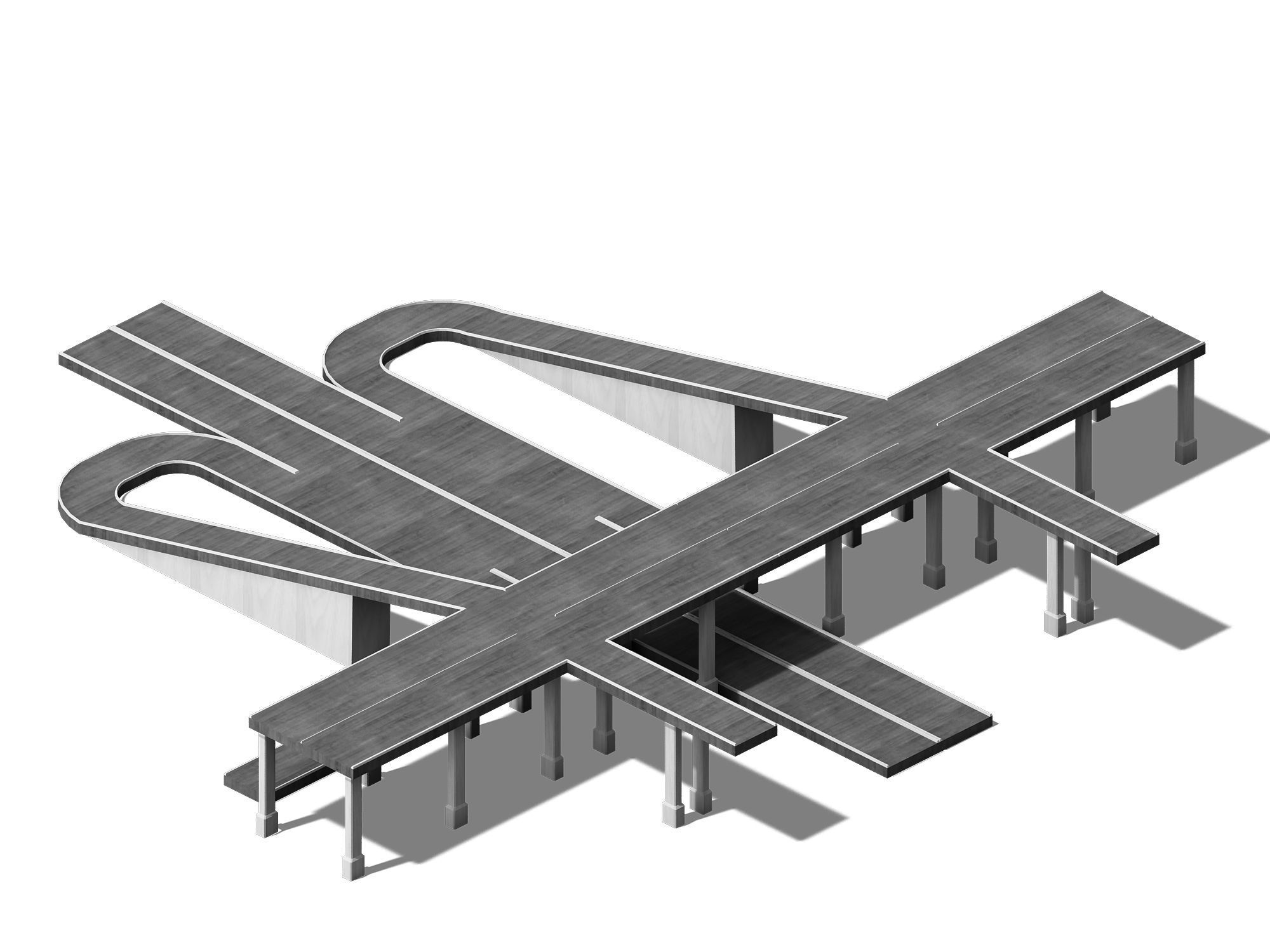 City Road - Overpass 02 3D model_4