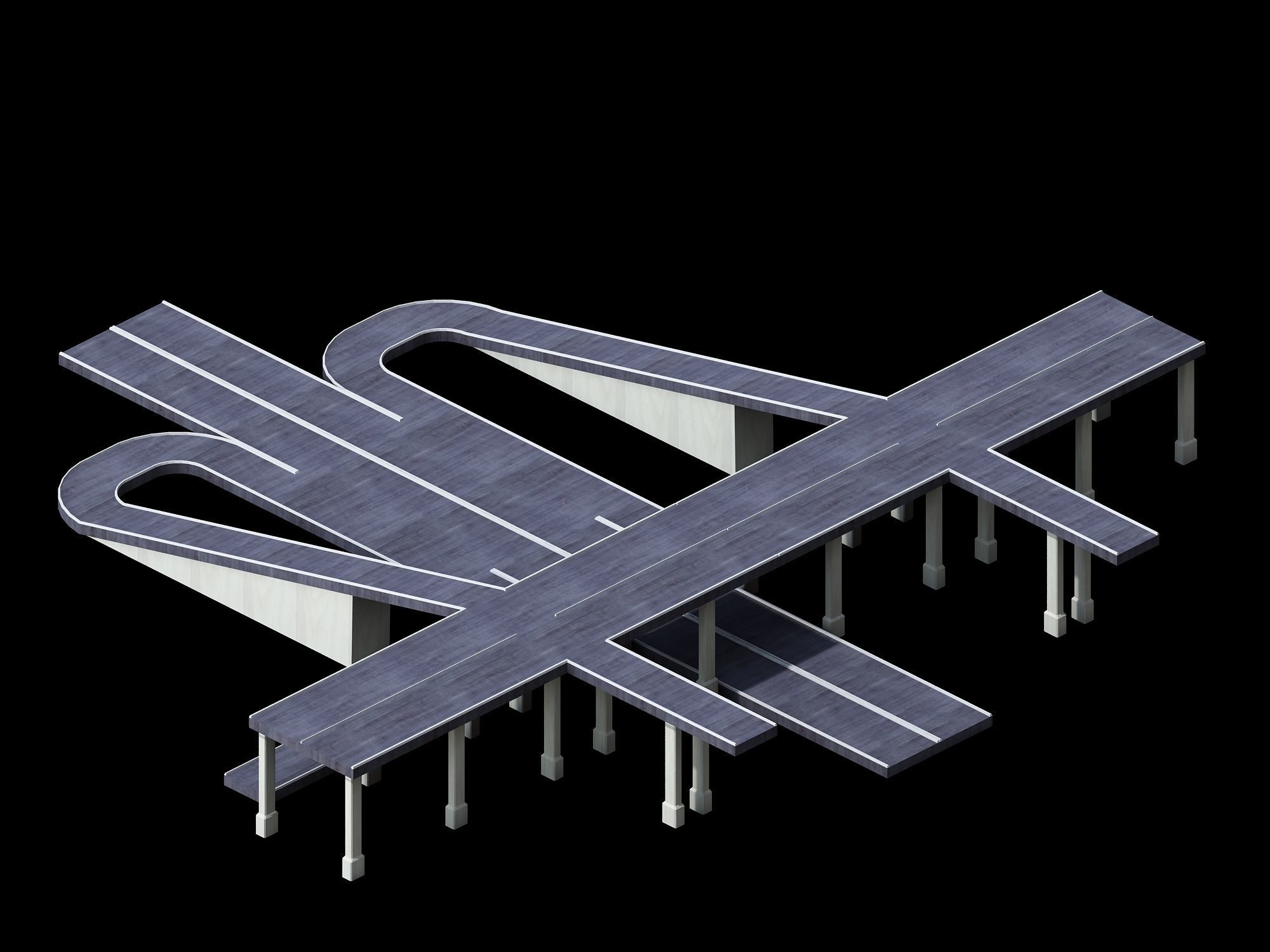 City Road - Overpass 02 3D model_3