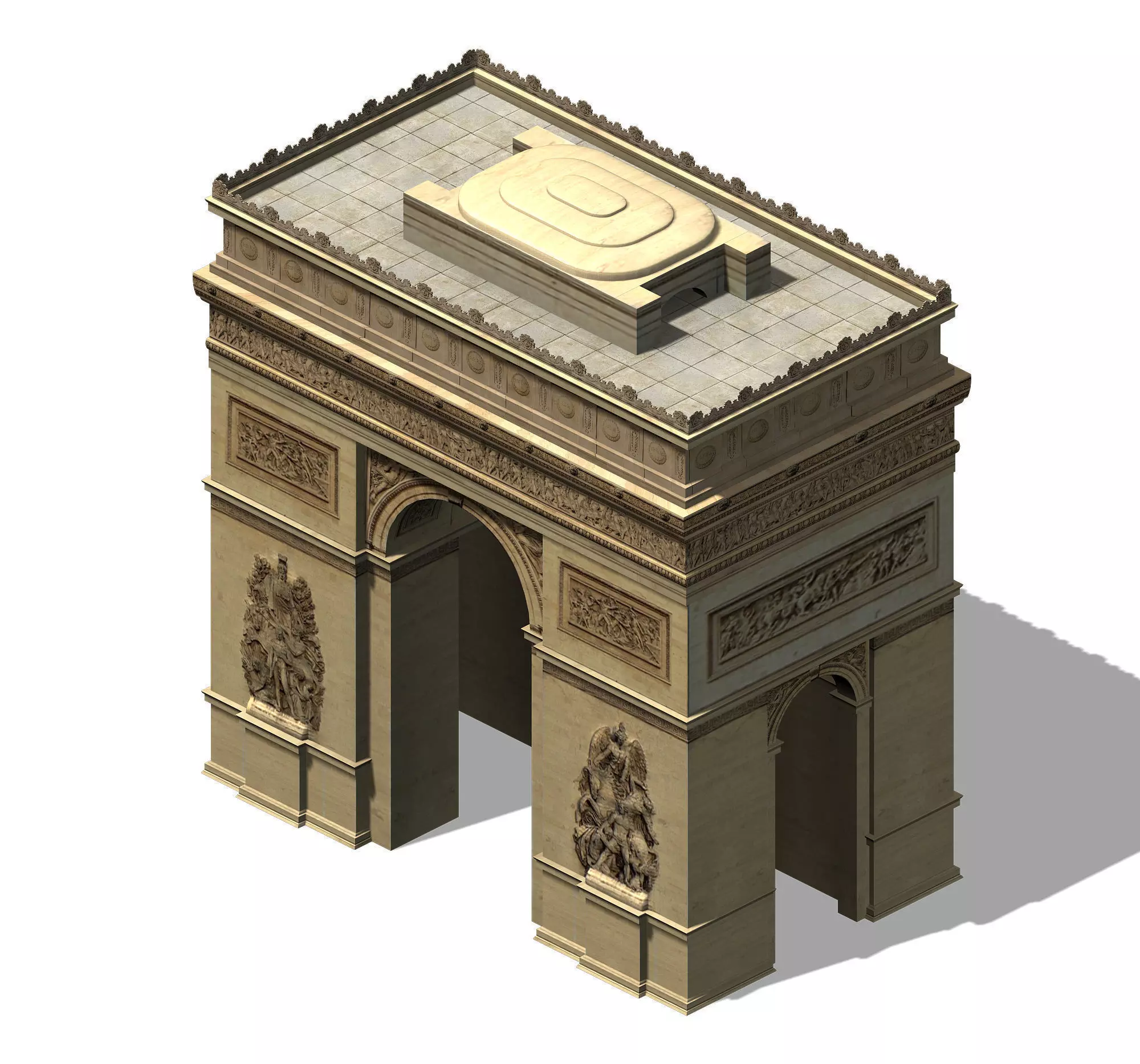 City Building - Arc de Triomphe 3D model_0
