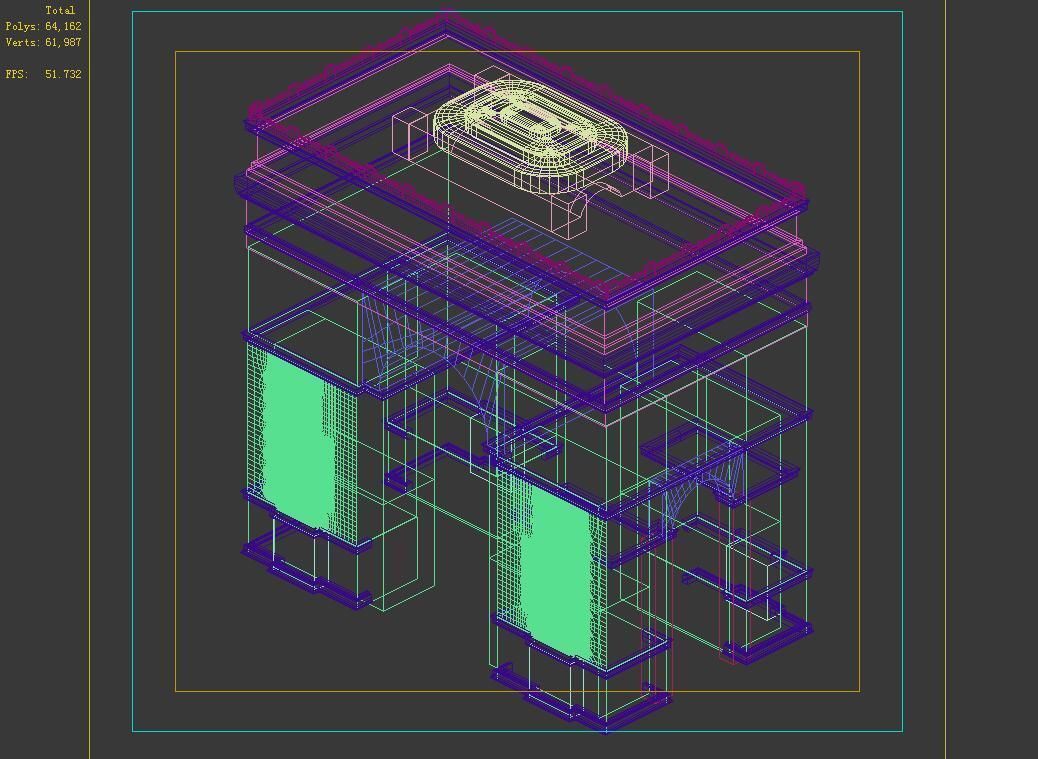 City Building - Arc de Triomphe 3D model_2