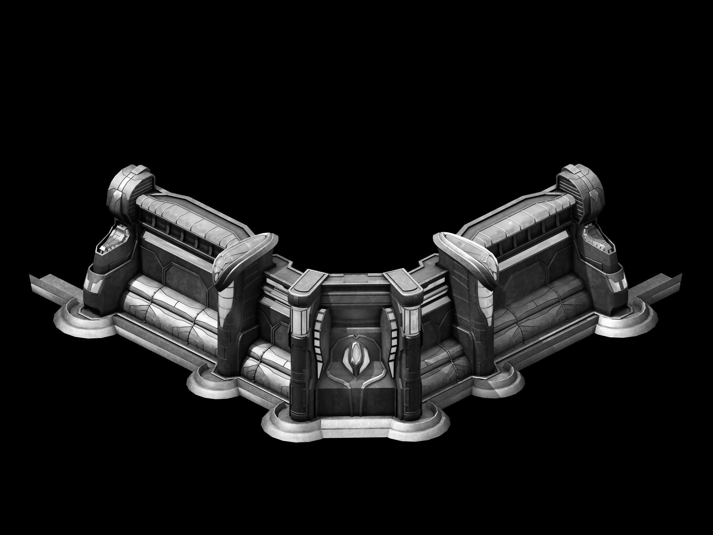 Retaining wall 02 3D model_4