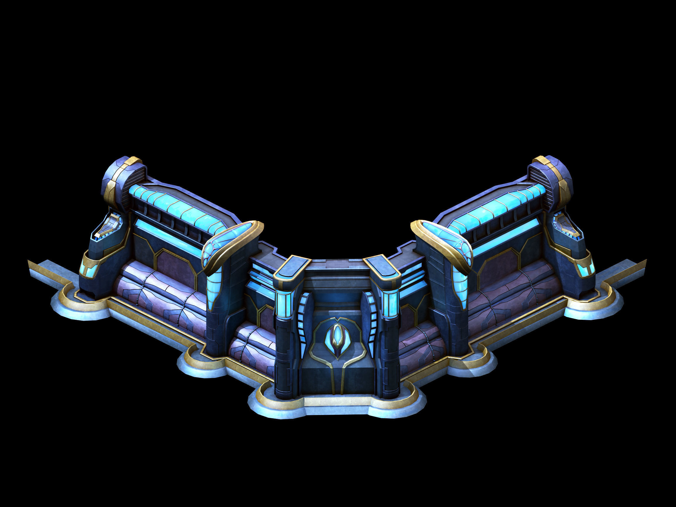 Retaining wall 02 3D model_3