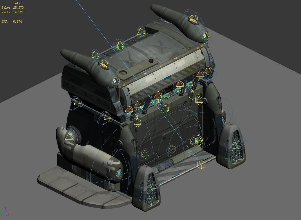 Underground entrance - door 01 3D model_1