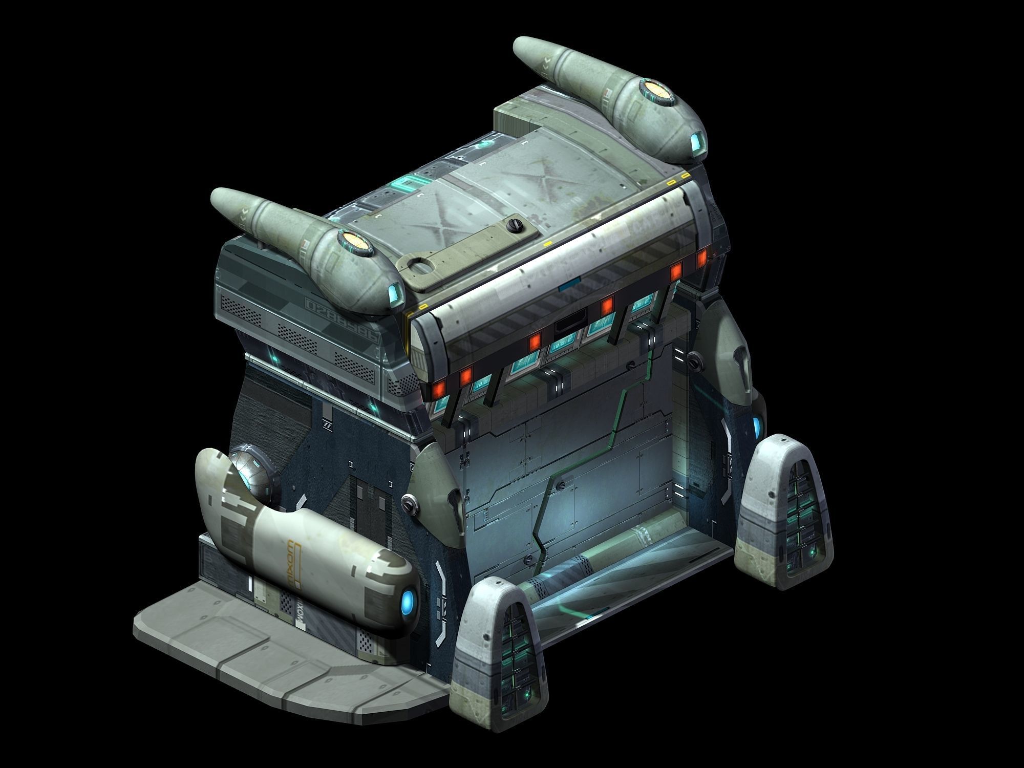 Underground entrance - door 01 3D model_3