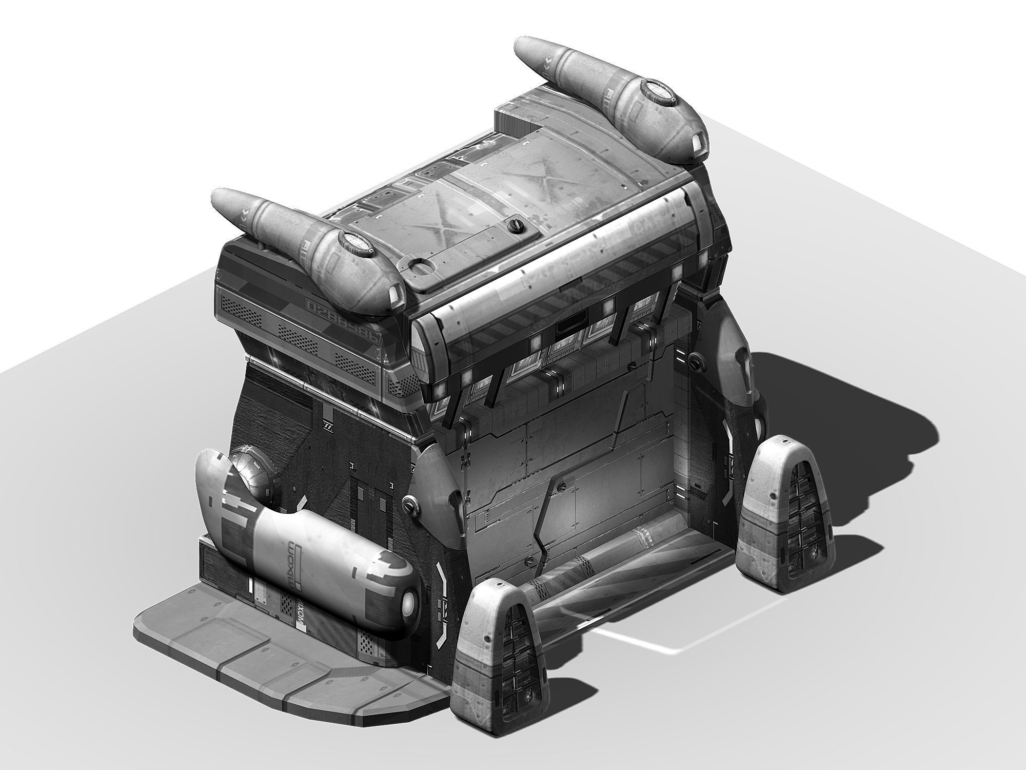 Underground entrance - door 01 3D model_4