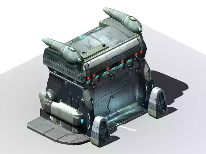 Underground entrance - door 01 3D model
