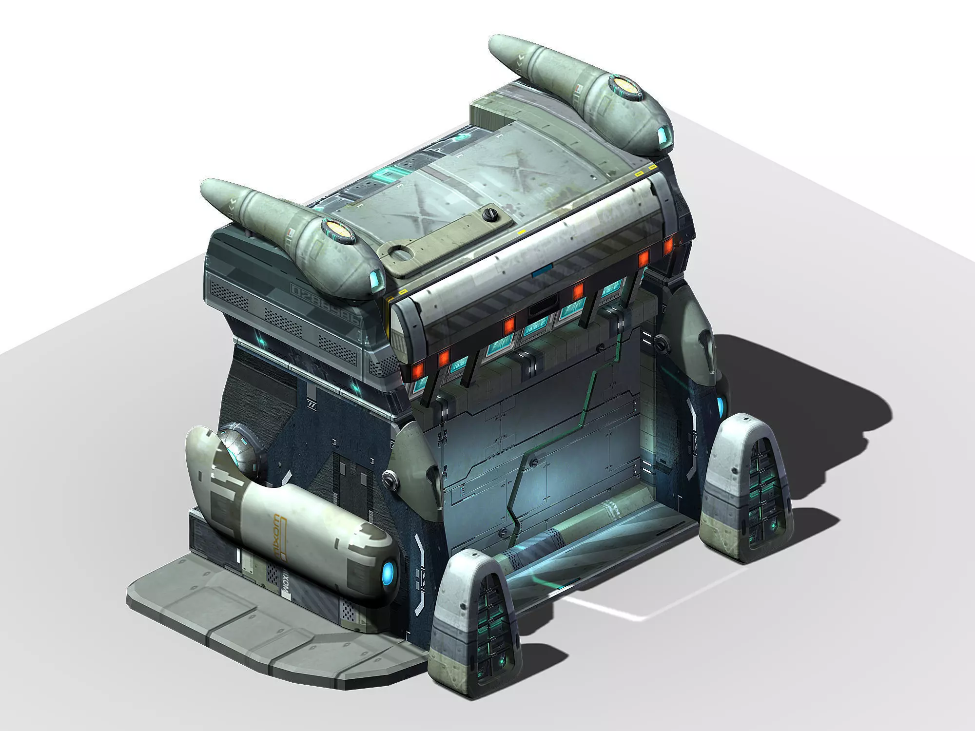 Underground entrance - door 01 3D model_0