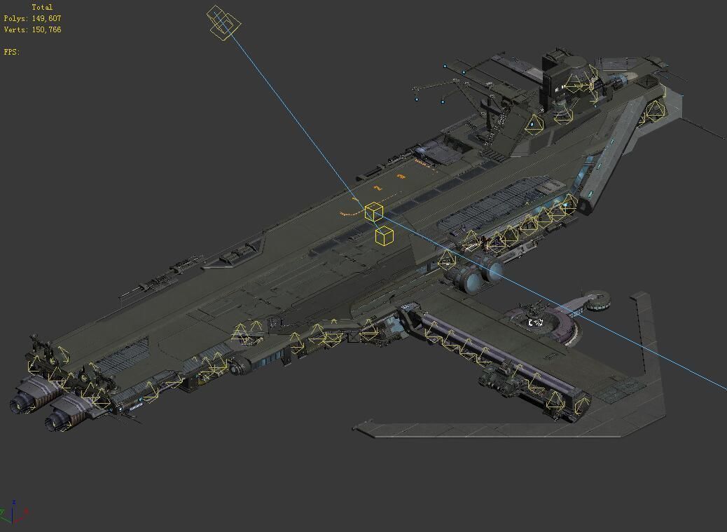 Spaceship - Catapult 01 3D model_1