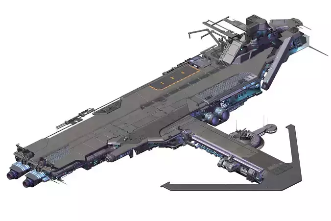 Spaceship - Catapult 01 3D model