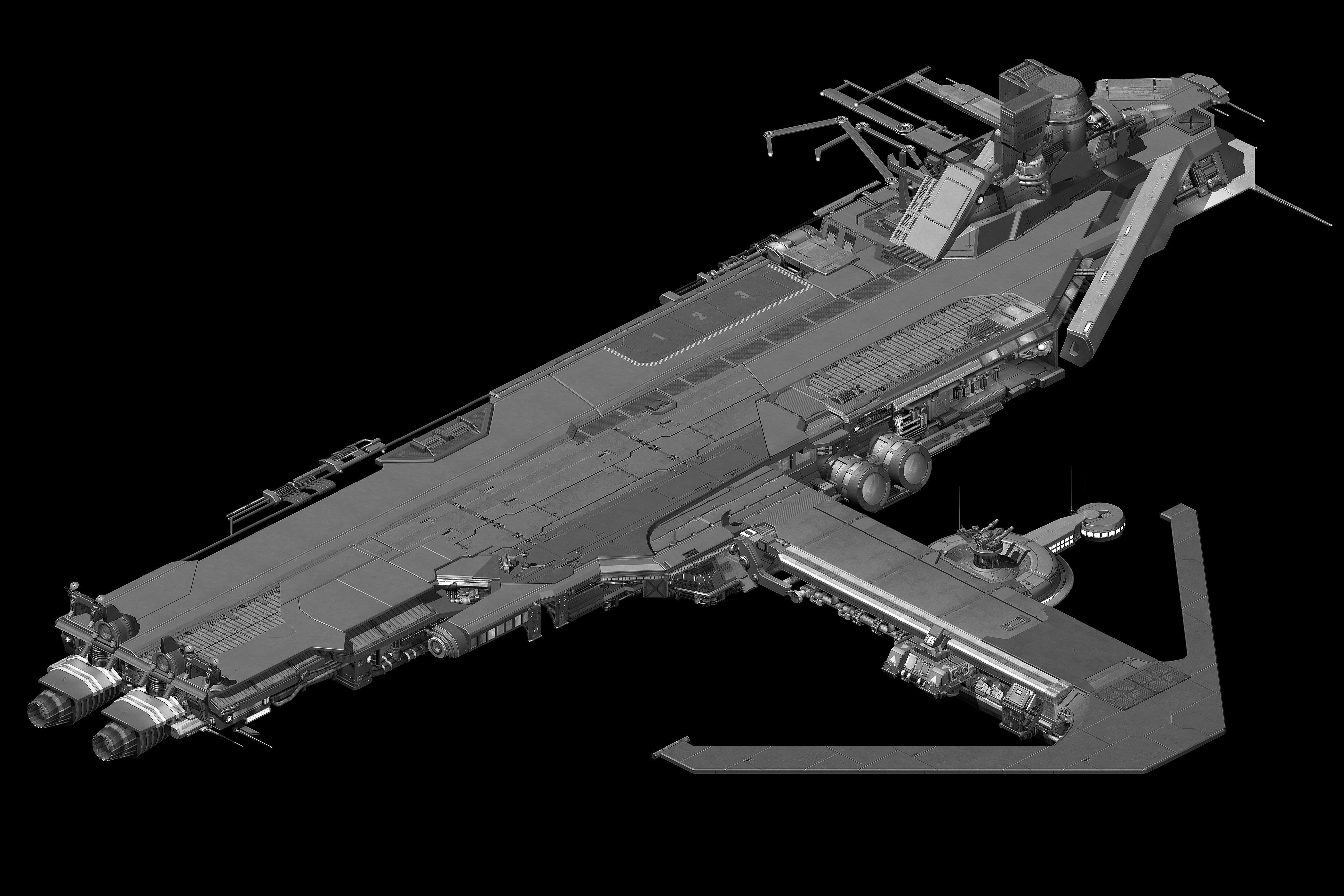 Spaceship - Catapult 01 3D model_3