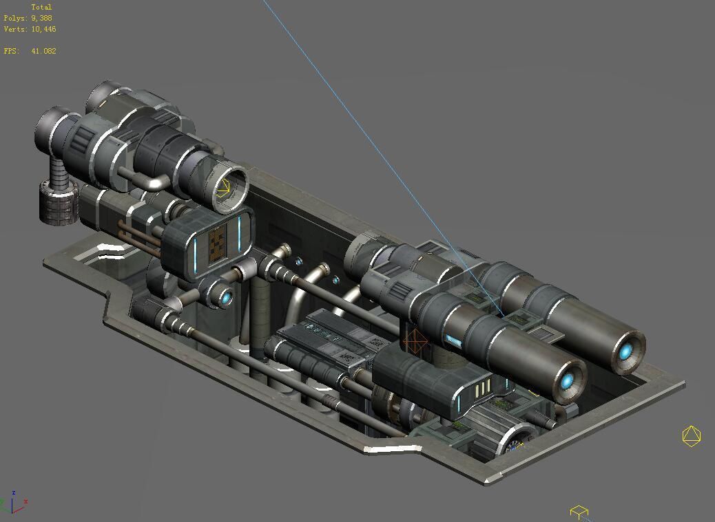 Spaceship - Ground Machine 01 3D model_1