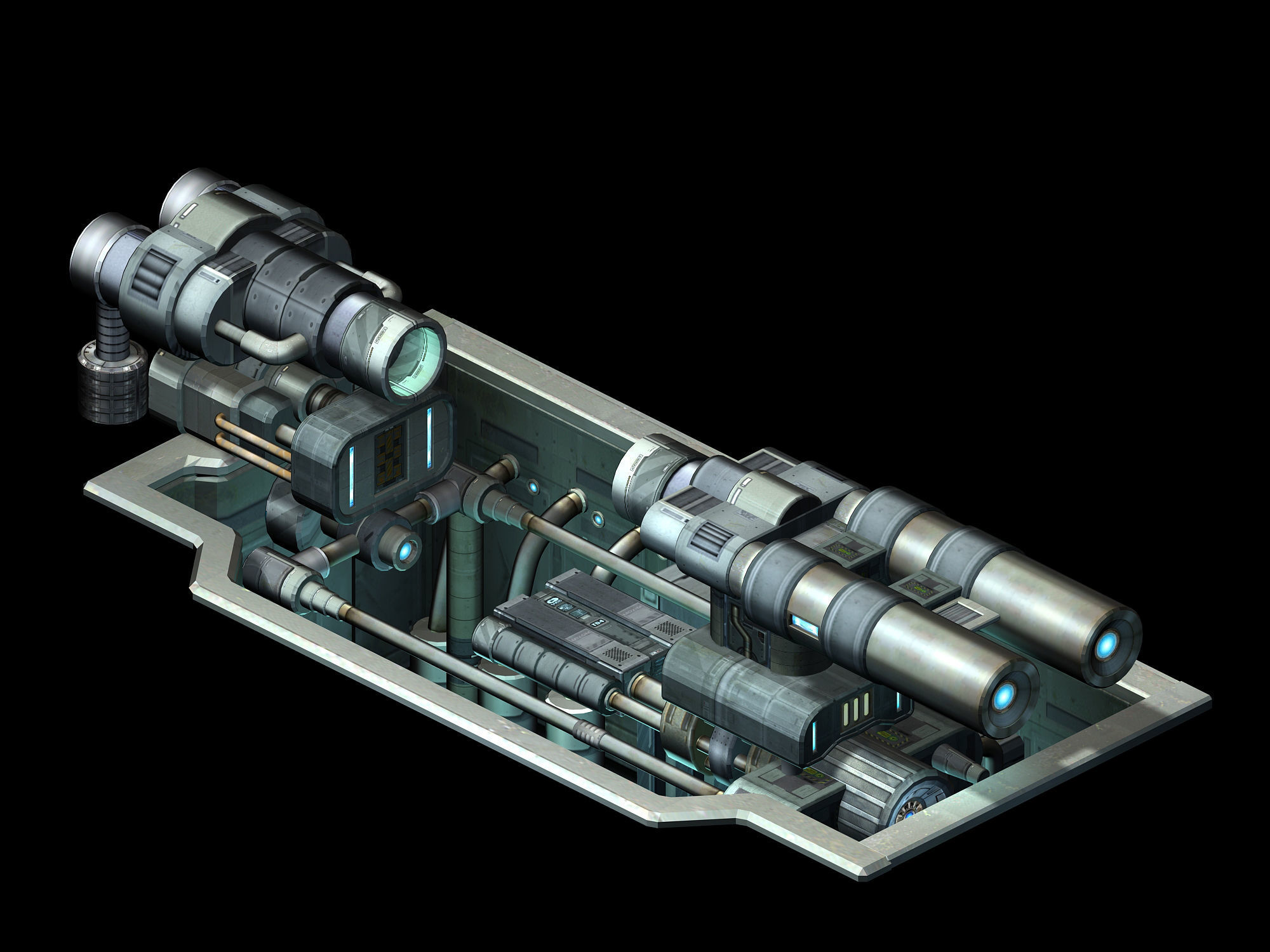 Spaceship - Ground Machine 01 3D model_4