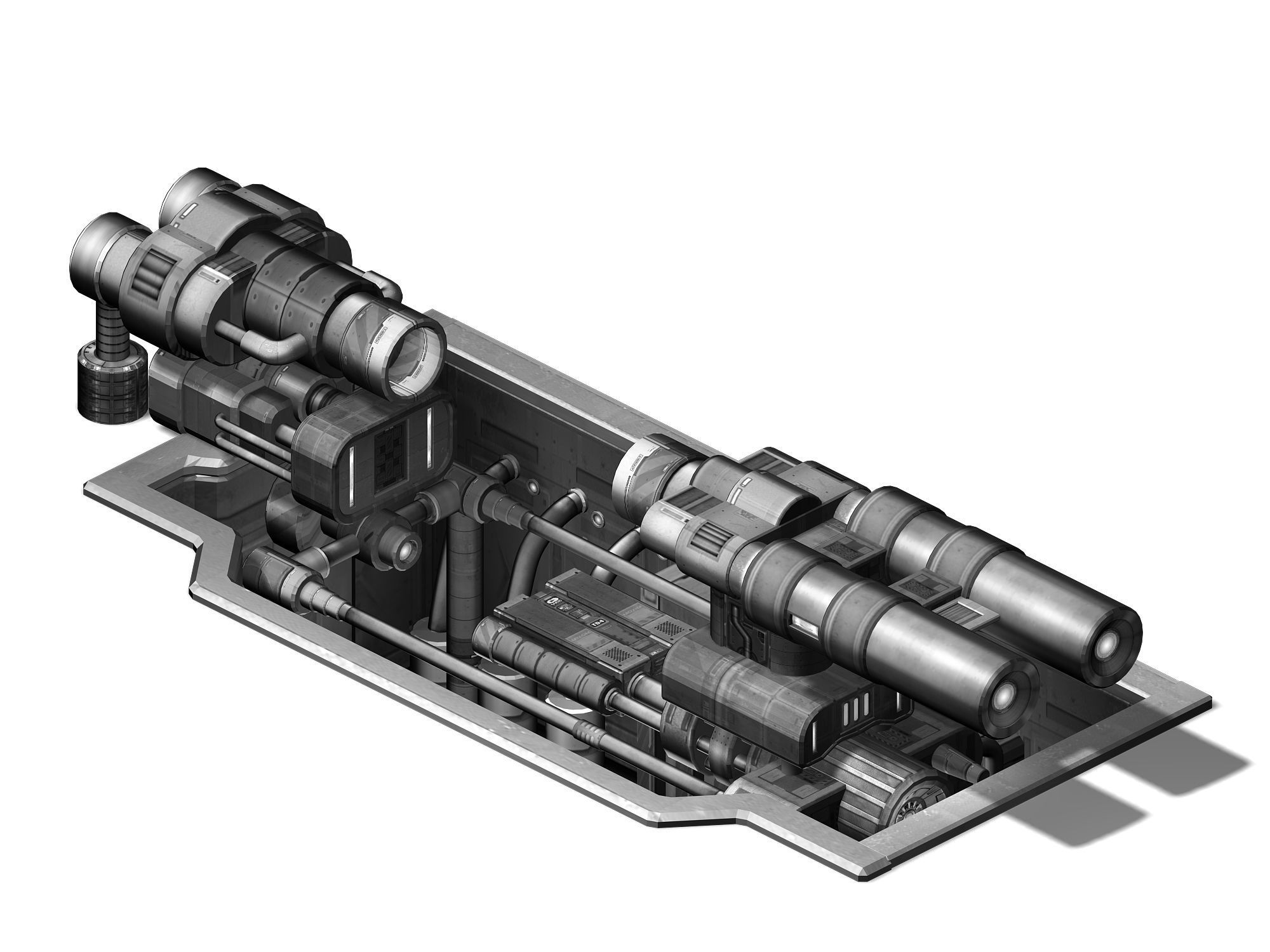 Spaceship - Ground Machine 01 3D model_3