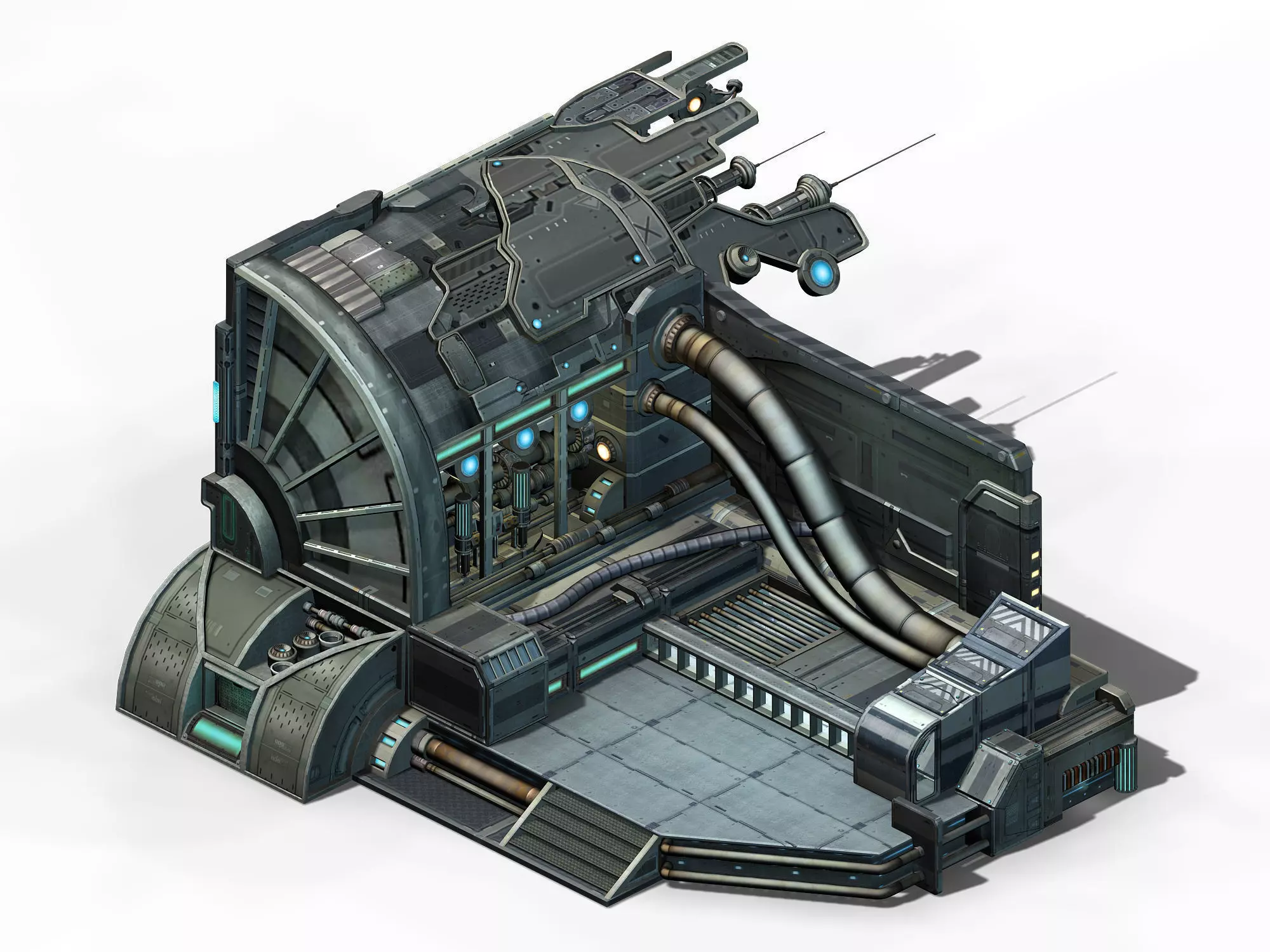 Spaceship - interior wall 05 3D model