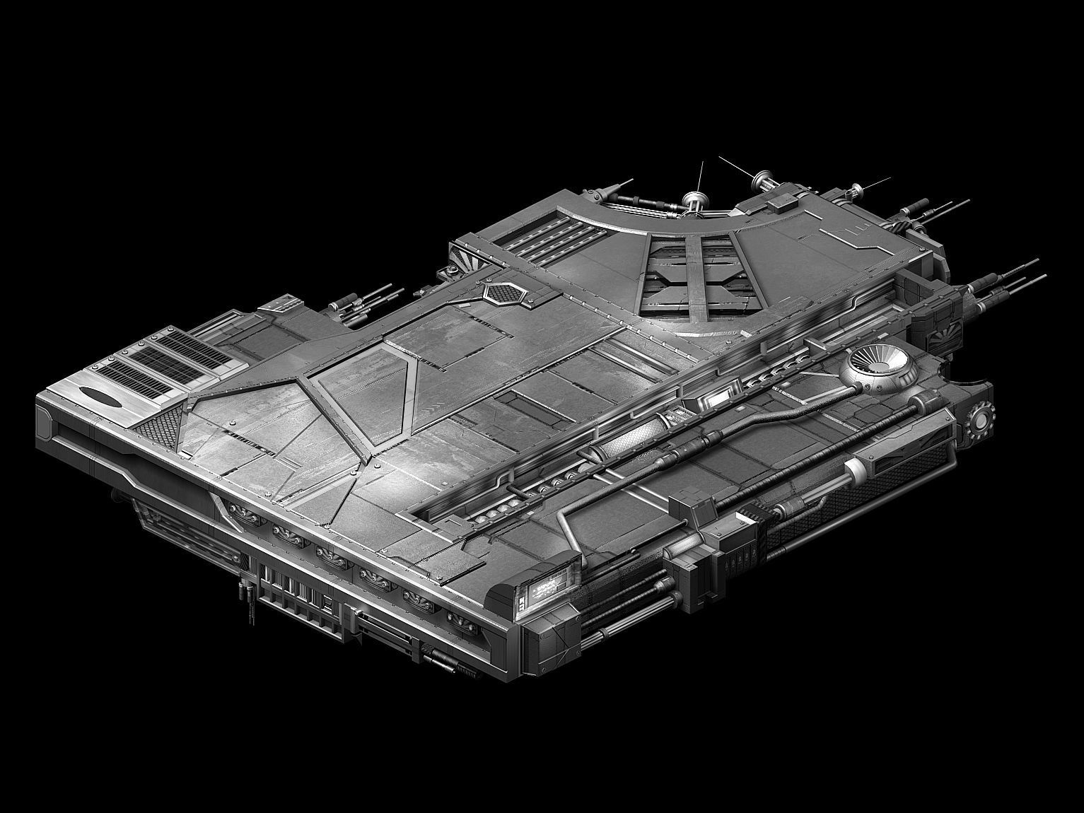 Spaceship - indoor - floor 3D model_3