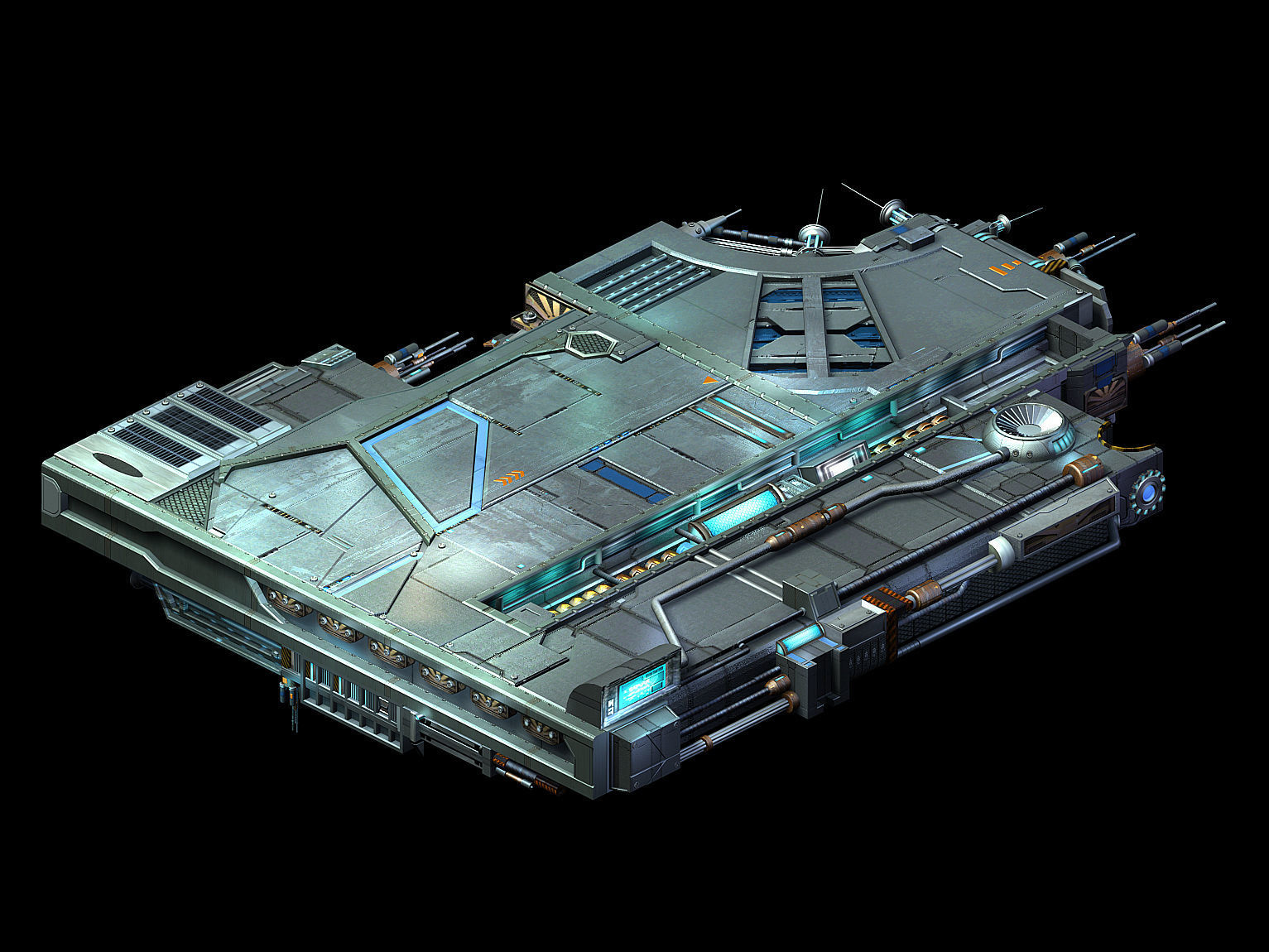 Spaceship - indoor - floor 3D model_4